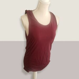 Scoop Neck Side Ruched Tank